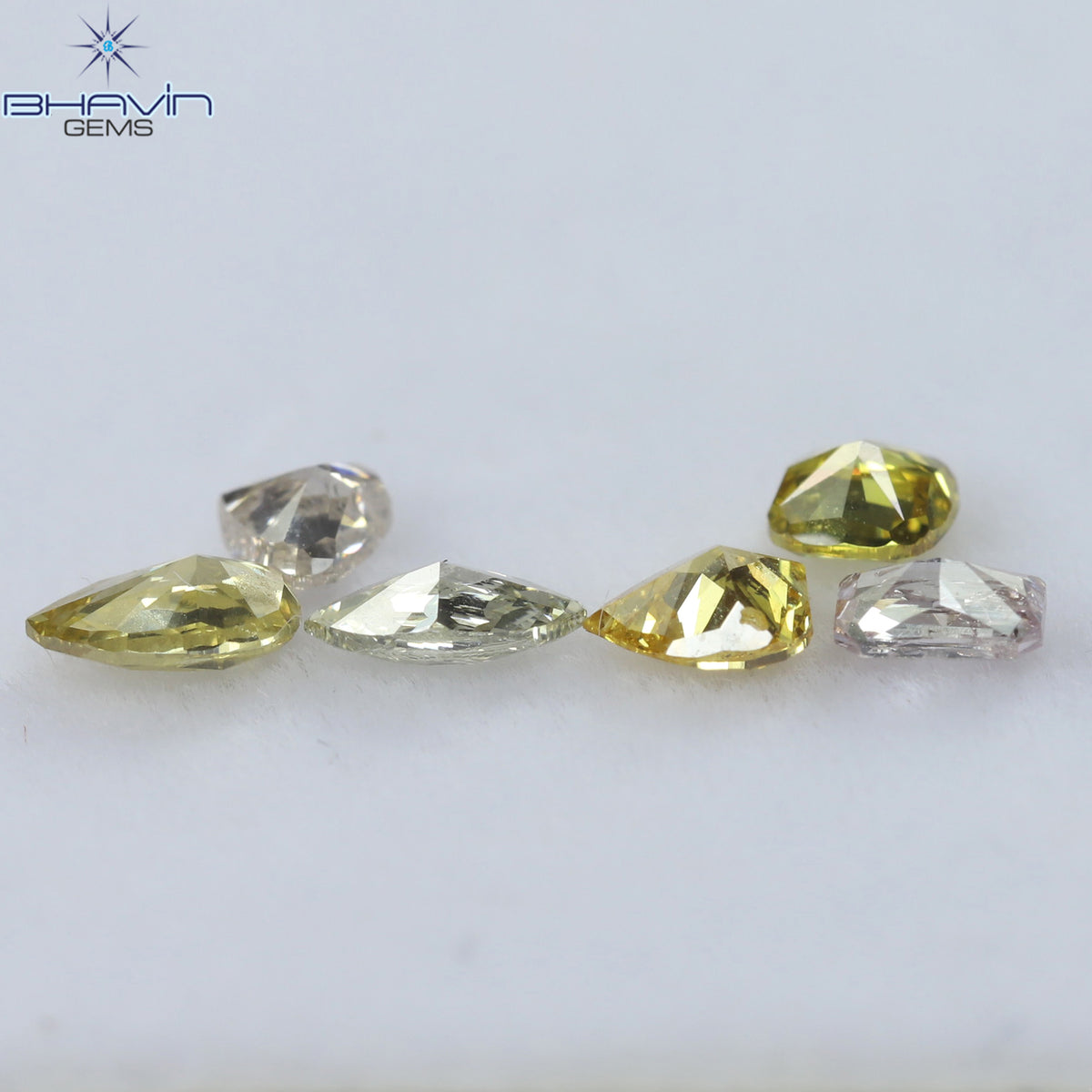 0.94 CT/6 Pcs Natural Mix Diamond Mix Color Clarity VS-SI (4.89 MM)