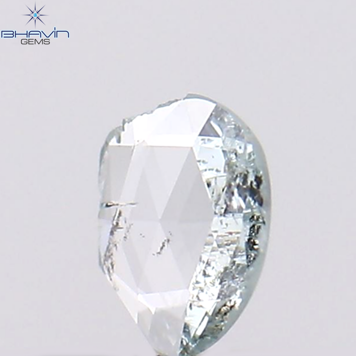 0.09 CT Natural Rose Cut Diamond Enhanced Greenish Blue Color Clarity SI1 (4.00 MM)