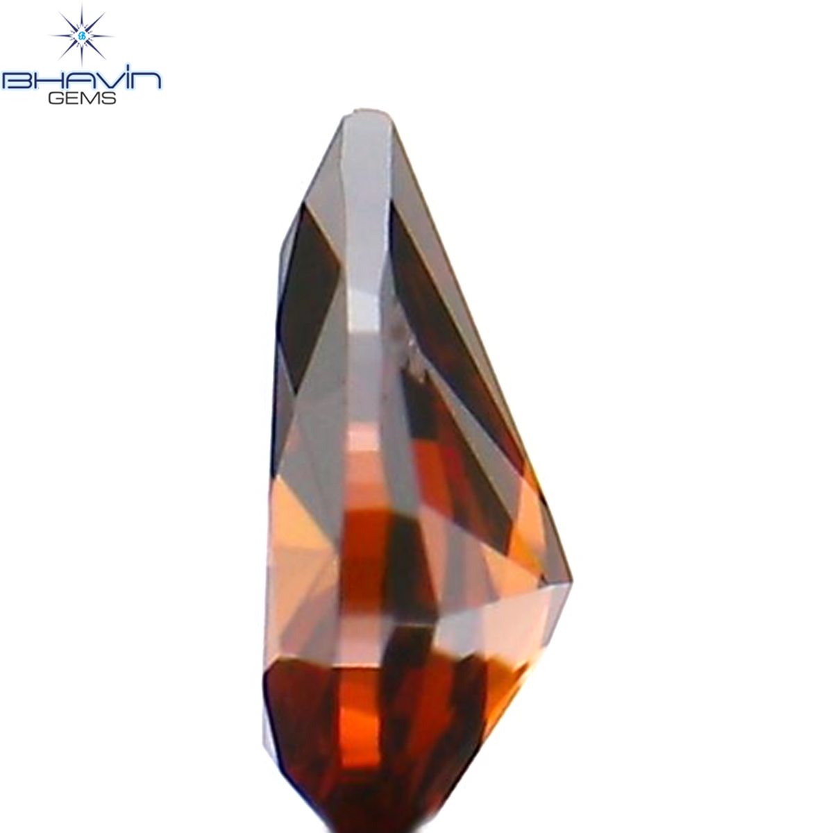 0.09 CT ペアシェイプ ナチュラル ダイヤモンド コニャック カラー VS1 クラリティ (3.70 MM)