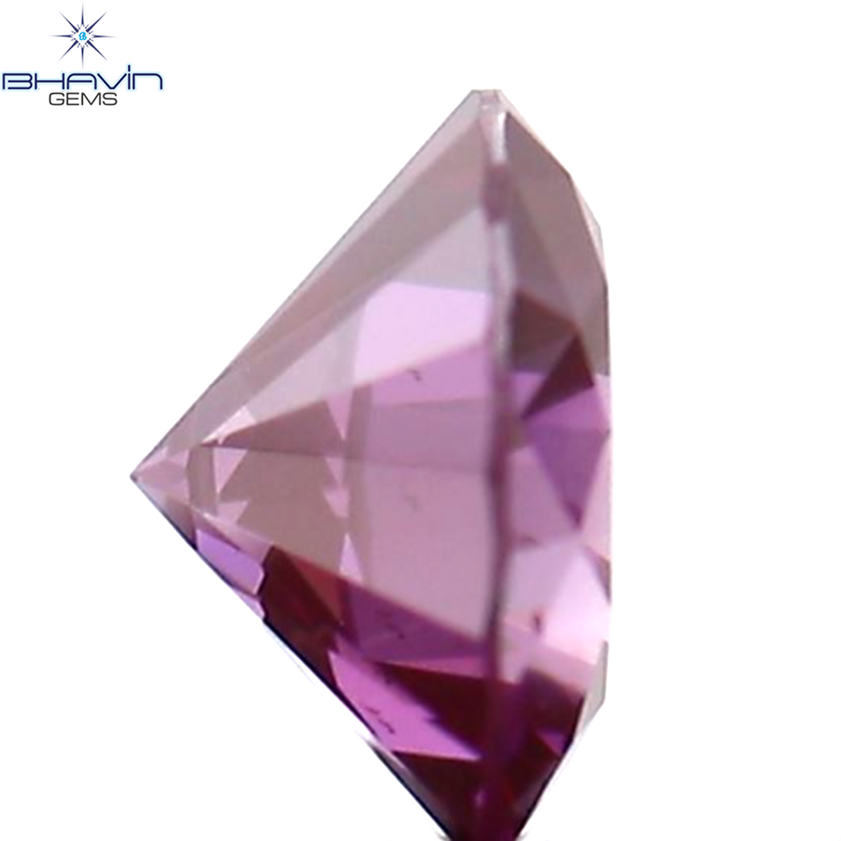 0.17 CT ラウンド シェイプ ナチュラル ダイヤモンド ピンク色 SI1 クラリティ (3.46 MM)