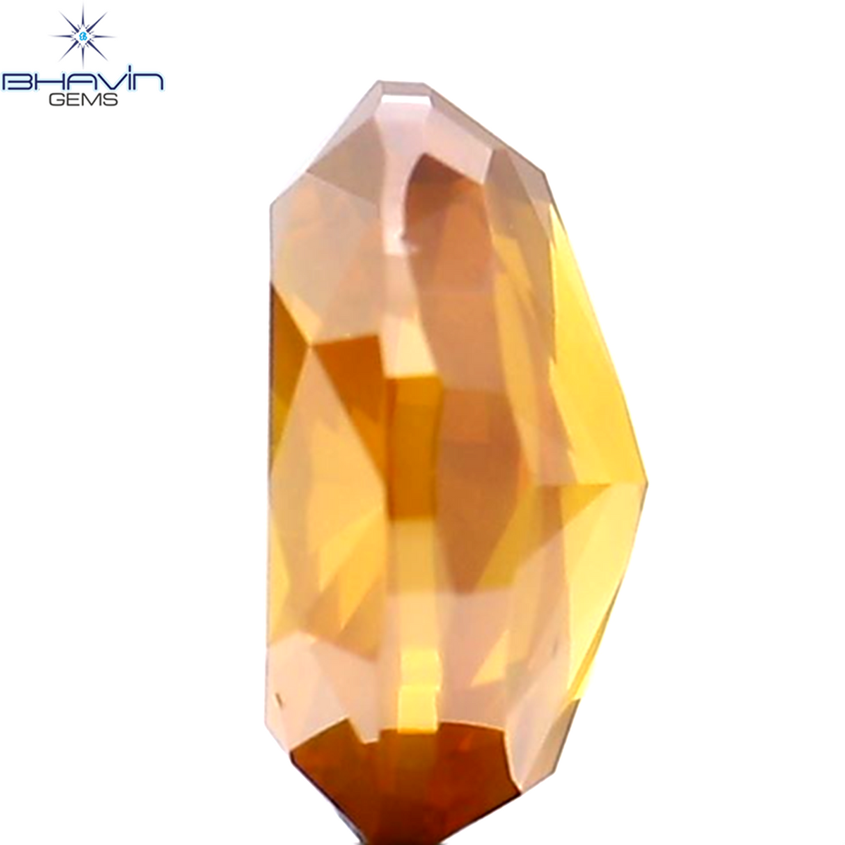 1.03 CT Natural Oval Diamond Enhanced Orange Yellow Color Clarity SI2 (6.80 MM)