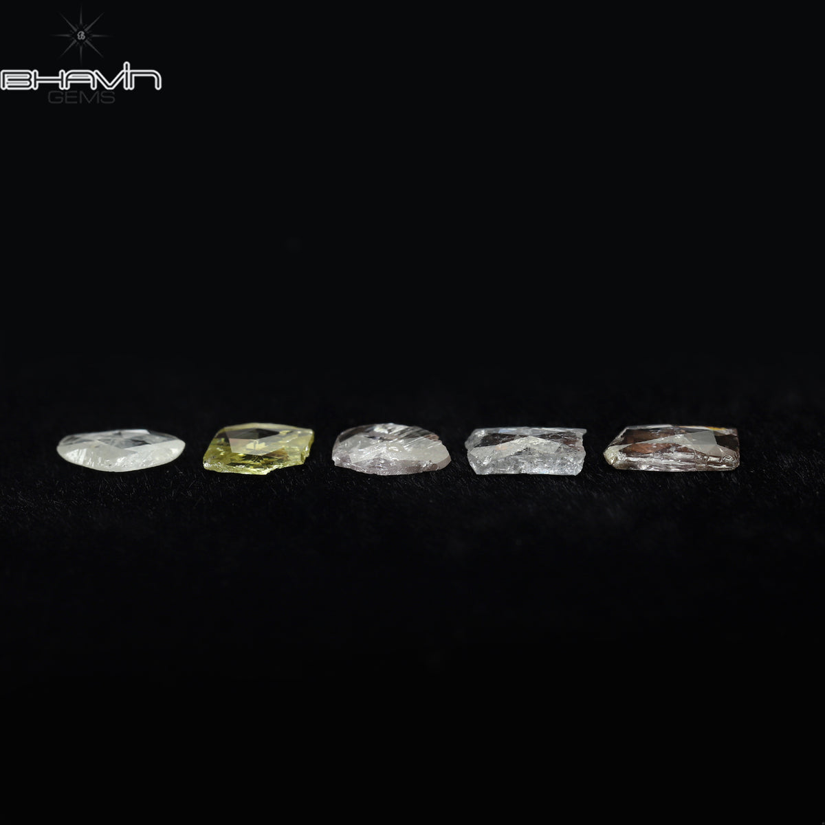 0.90 CT/5 Pcs Natural Rosecut Polki Diamond White Color Clarity I2 (5.75 MM)