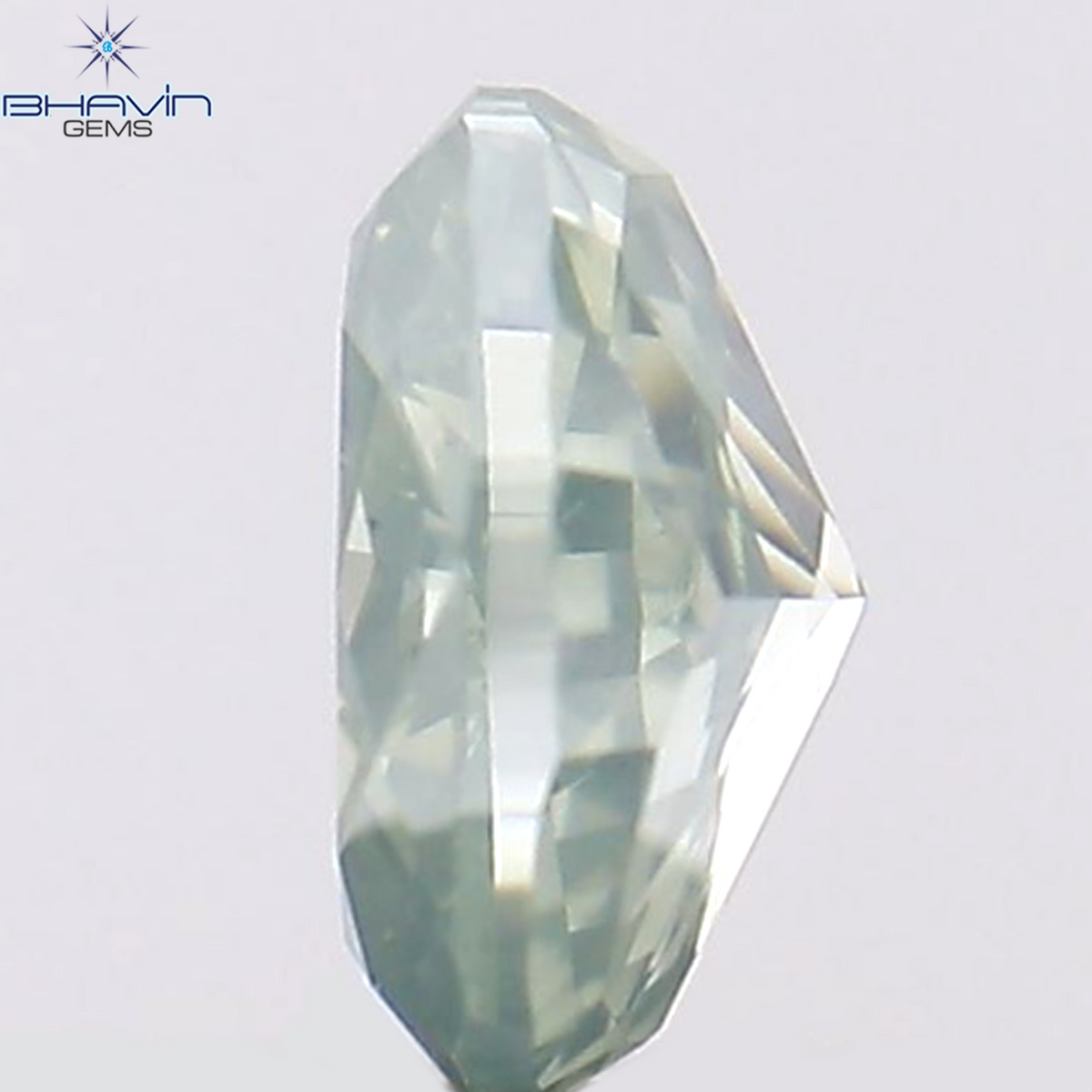 0.14 CT Natural Oval Diamond Enhanced Greenish Blue Color Clarity SI1 (3.54 MM)