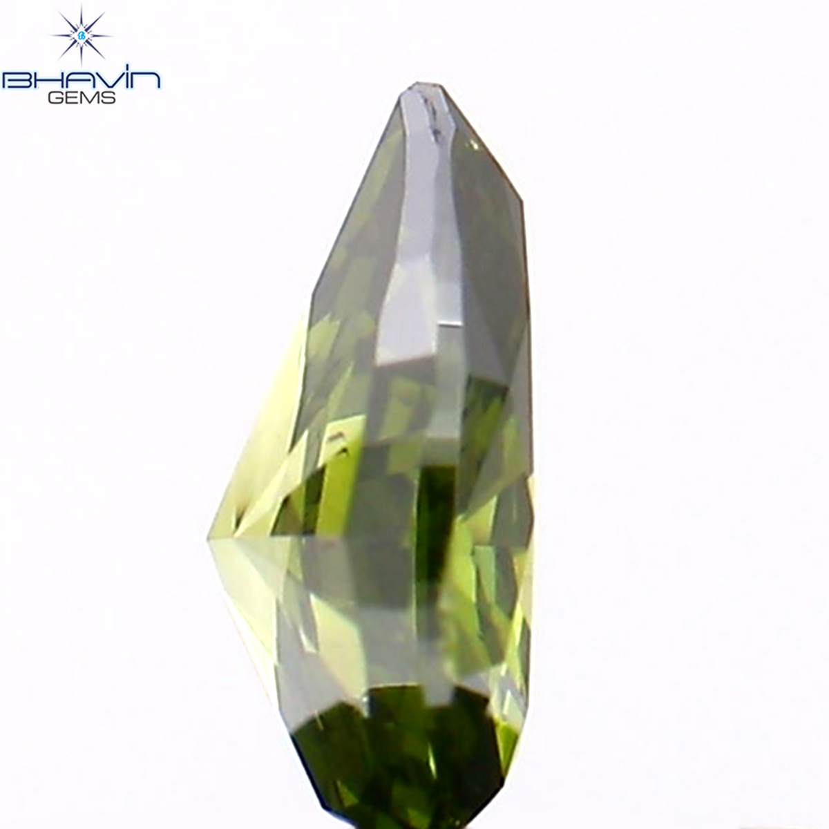 0.28 CT ペアシェイプ ナチュラル ダイヤモンド グリーン カラー SI1 クラリティ (5.19 MM)