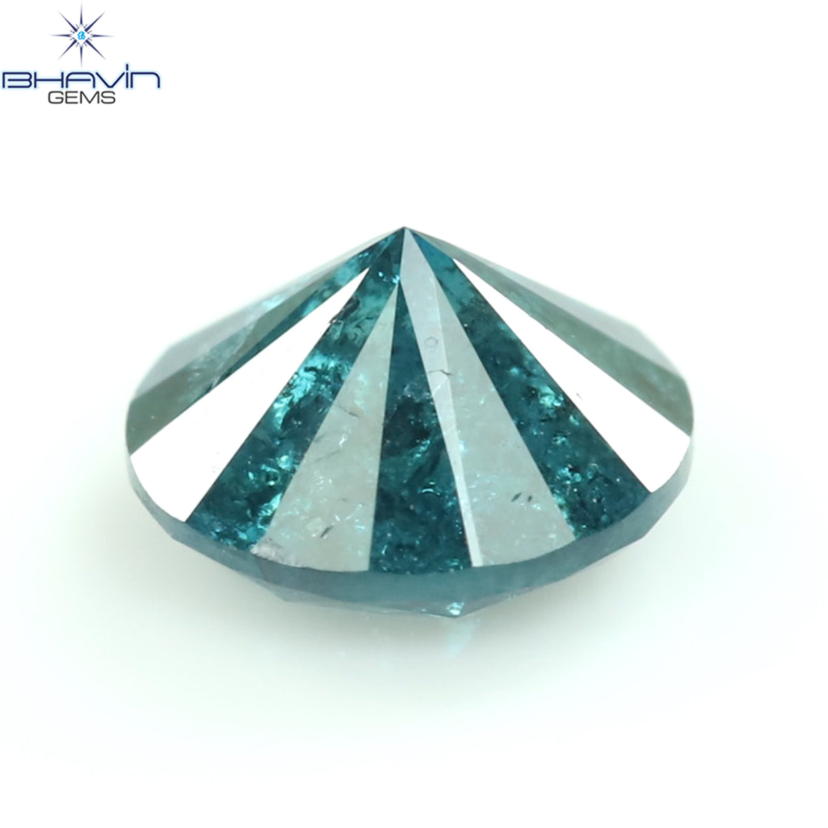 0.50 CT Natural Round Diamond Enhanced Blue Color Clarity I3 (4.95 MM)