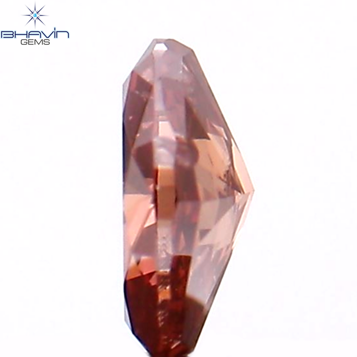 0.12 CT オーバルシェイプ 天然ダイヤモンド 強化ピンク色 SI1 クラリティ (3.62 MM)