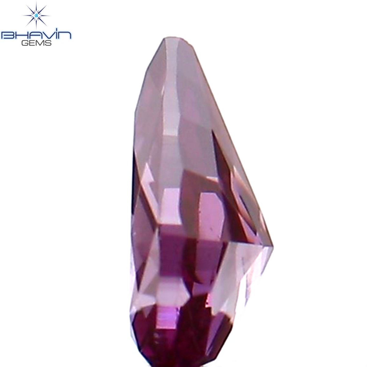 0.17 CT Natural Pear Diamond Enhanced Pink Color Clarity SI1 (4.47 MM)