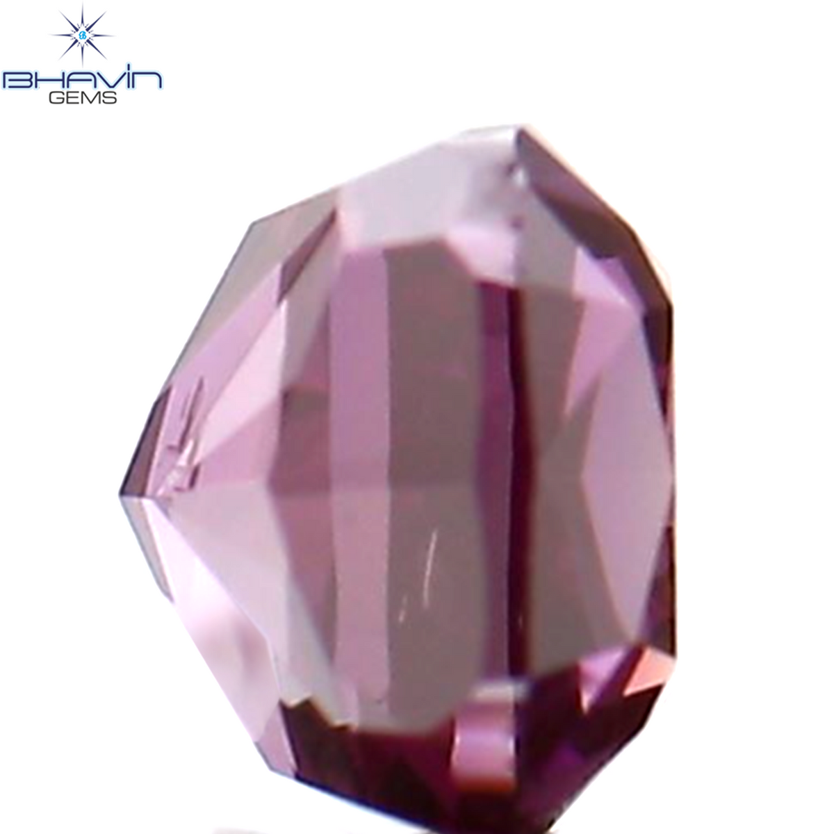 0.32 CT Natural Cushion Diamond Enhanced Pink Color Clarity VS1 (3.60 MM)