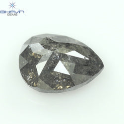 0.39 CT Pear Shape Natural Loose Diamond Salt And Pepper Color I3 Clarity (5.27 MM)