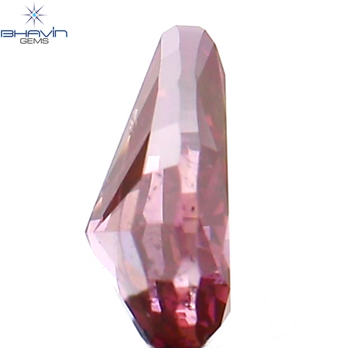 0.19 CT Natural Pear Diamond Enhanced Pink Color Clarity SI1 (4.40 MM)