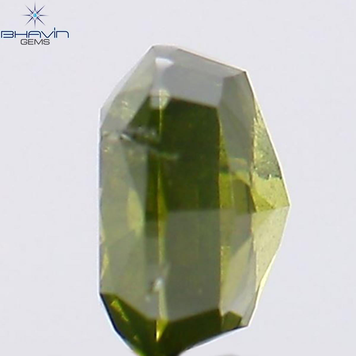 0.31 CT Natural Cushion Diamond Enhanced Green Color Clarity I1 (3.88 MM)