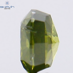 0.31 CT Cushion Shape Natural Diamond Green Color I1 Clarity (3.88 MM)