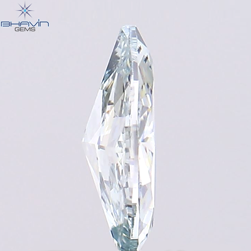 0.36 CT Natural Marquise Diamond Enhanced Greenish Blue Color Clarity SI1 (6.85 MM)