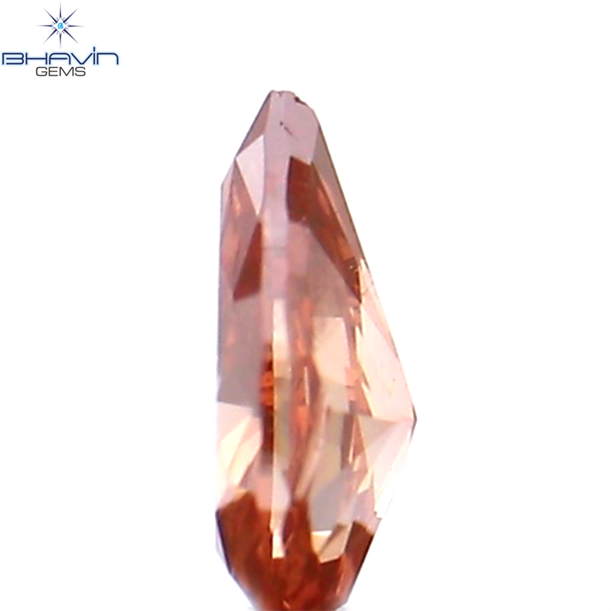 0.12 CT Natural Pear Diamond Enhanced Pink Color Clarity SI1 (4.19 MM)