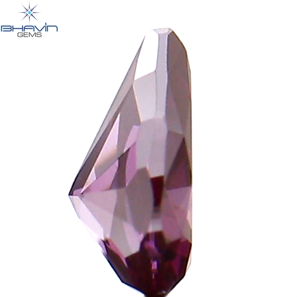 0.11 CT Natural Pear Diamond Enhanced Pink Color Clarity SI1 (3.70 MM)