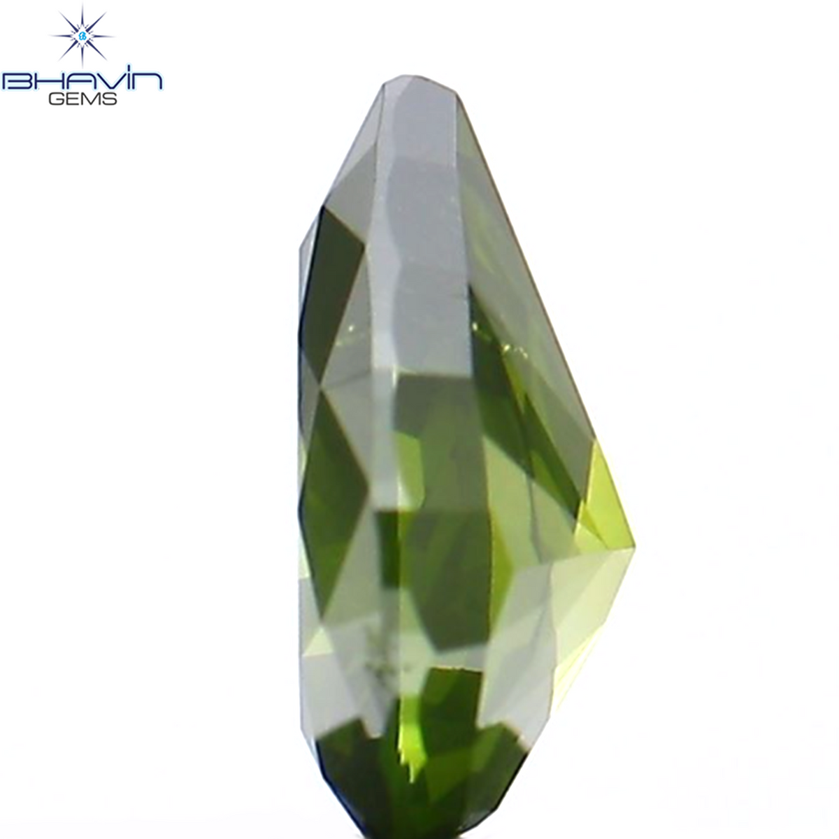 0.08 CT ペアシェイプ ナチュラル ダイヤモンド 強化グリーン カラー VS1 クラリティ (4.05 MM)
