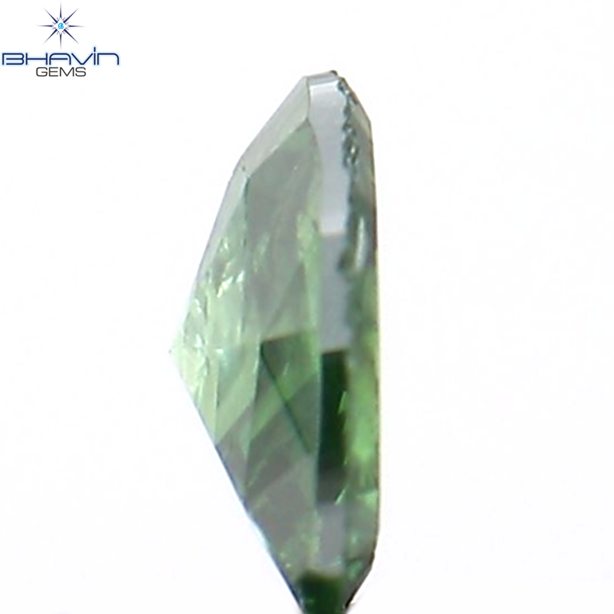 0.16 CT Natural Heart Diamond Enhanced Green Color Clarity I2 (4.11 MM)