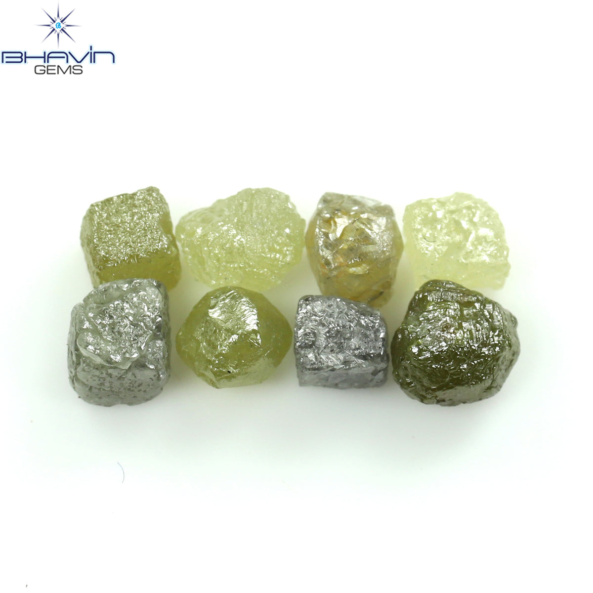 4.05 CT/8 Pcs Natural Rough Diamond Mix Color Clarity I3 (4.37 MM)