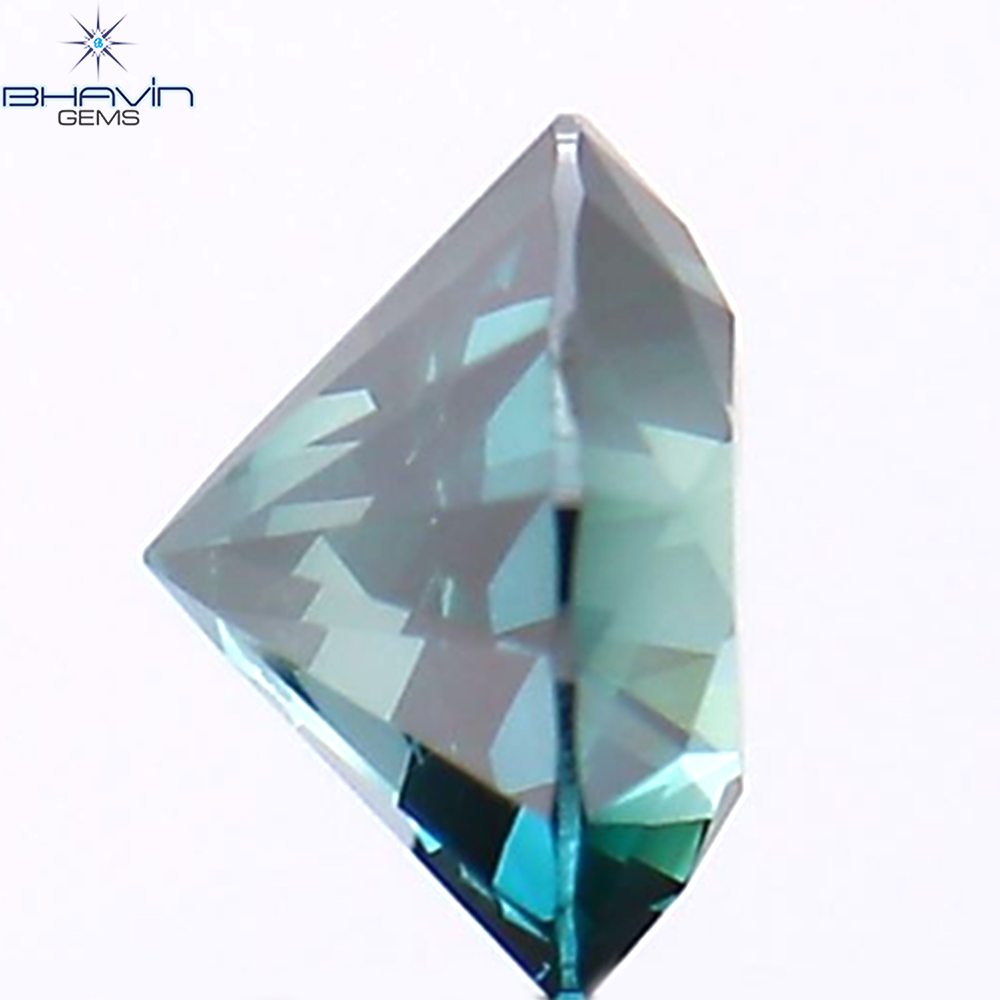 0.50 CT Natural Round Diamond Enhanced Blue Color Clarity SI1 (4.92 MM)