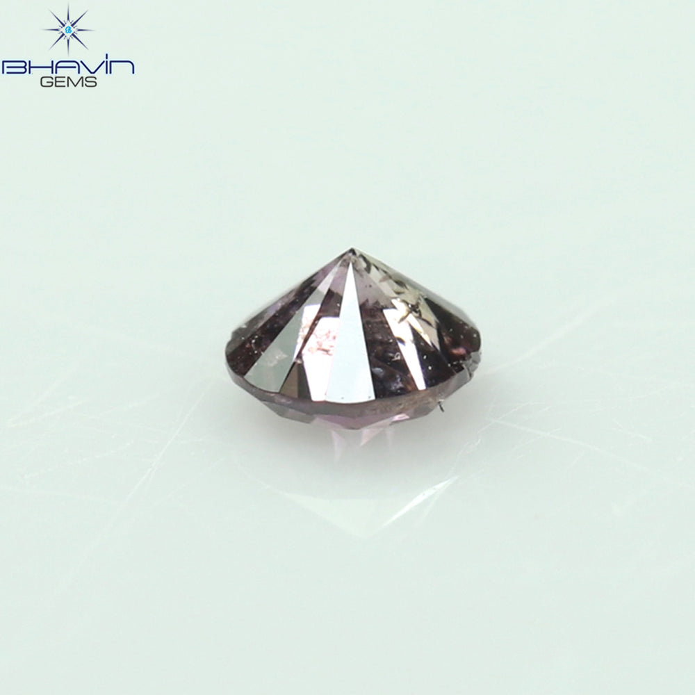 0.05 CT Round Shape Natural Diamond Pink Color I1 Clarity (2.30 MM)