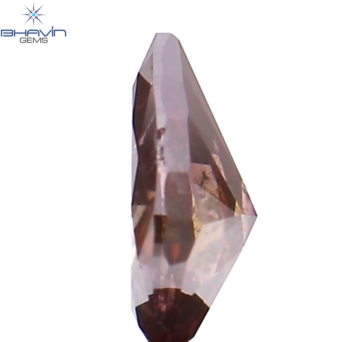 0.48 CT Natural Pear Diamond Enhanced Pink Color Clarity I2 (6.54 MM)