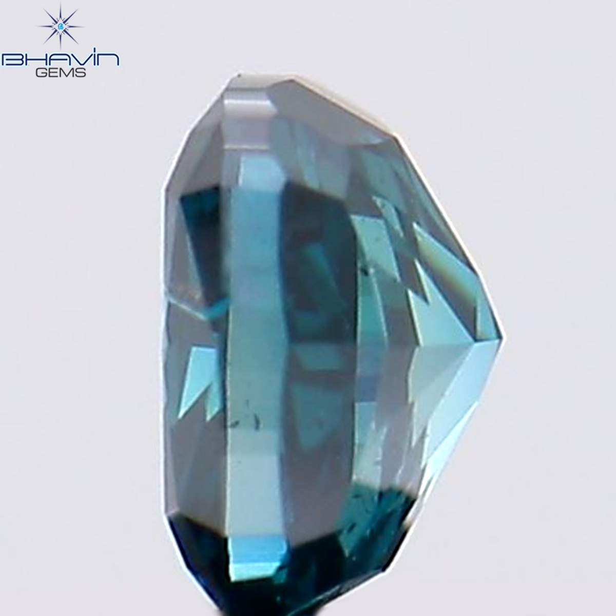 0.19 CT クッション シェイプ ナチュラル ダイヤモンド ブルー カラー SI1 クラリティ (3.38 MM)