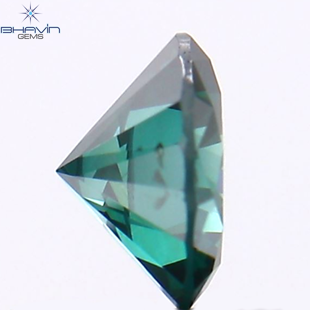 0.31 CT Natural Round Diamond Enhanced Blue Color Clarity SI1 (4.36 MM)