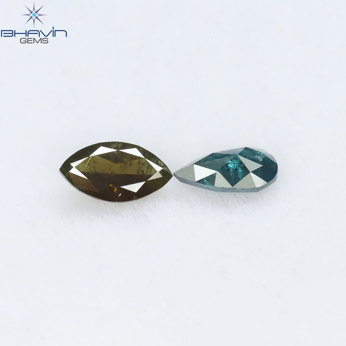 0.29 CT/14 PCS ミックス ダイヤモンド 天然ダイヤモンド ブルー ダイヤモンド SI クラリティ (2.35 MM)