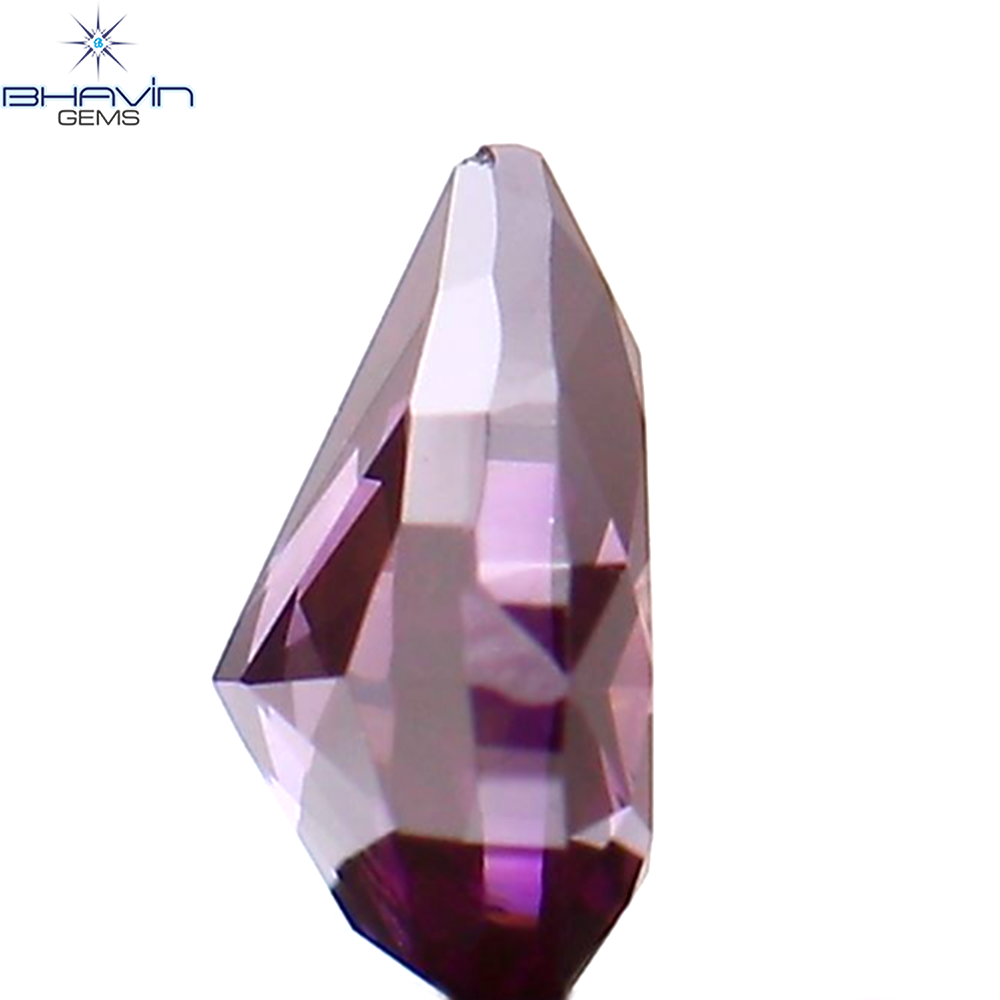 0.27 CT Natural Pear Diamond Enhanced Pink Color Clarity SI1 (4.89 MM)