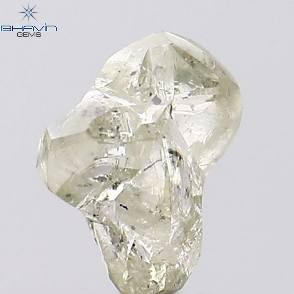 0.67 CT ラフシェイプ ナチュラル ダイヤモンド ホワイト カラー SI1 クラリティ (6.72 MM)