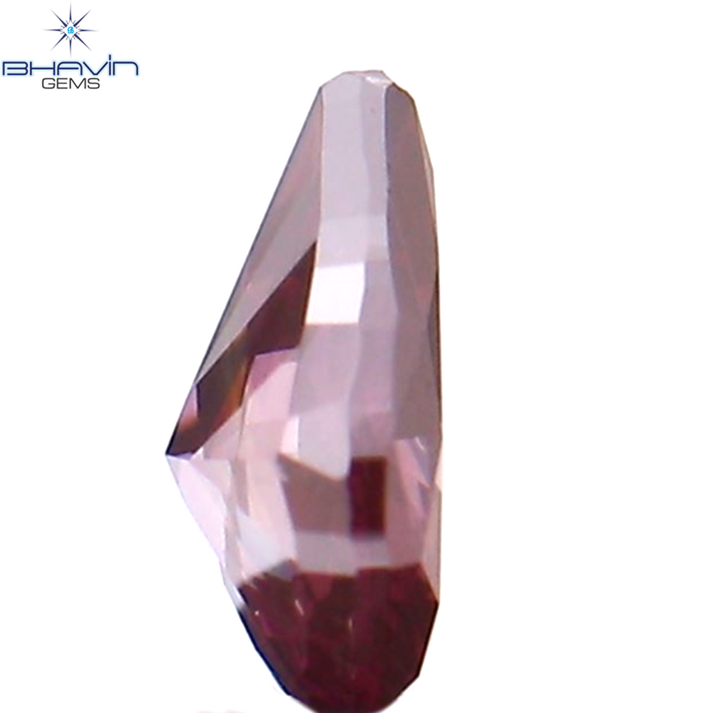 0.12 CT Pear Shape Natural Diamond Enhanced Pink Color VS2 Clarity (3.87 MM)