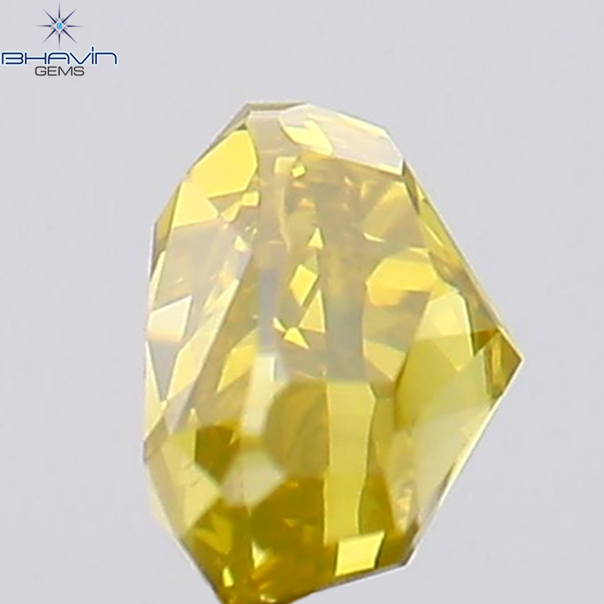 0.25 CT ハート シェイプ ナチュラル ダイヤモンド イエロー カラー VS2 クラリティ (3.73 MM)