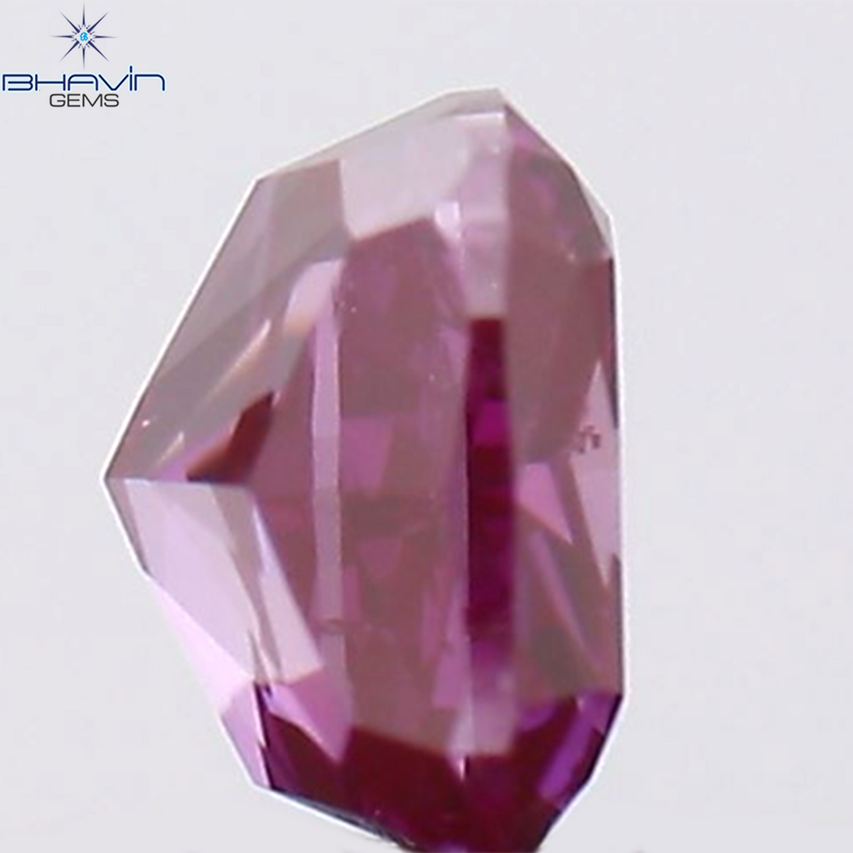 0.08 CT クッション シェイプ ナチュラル ルース ダイヤモンド 強化ピンク色 VS2 クラリティ (2.45 MM)