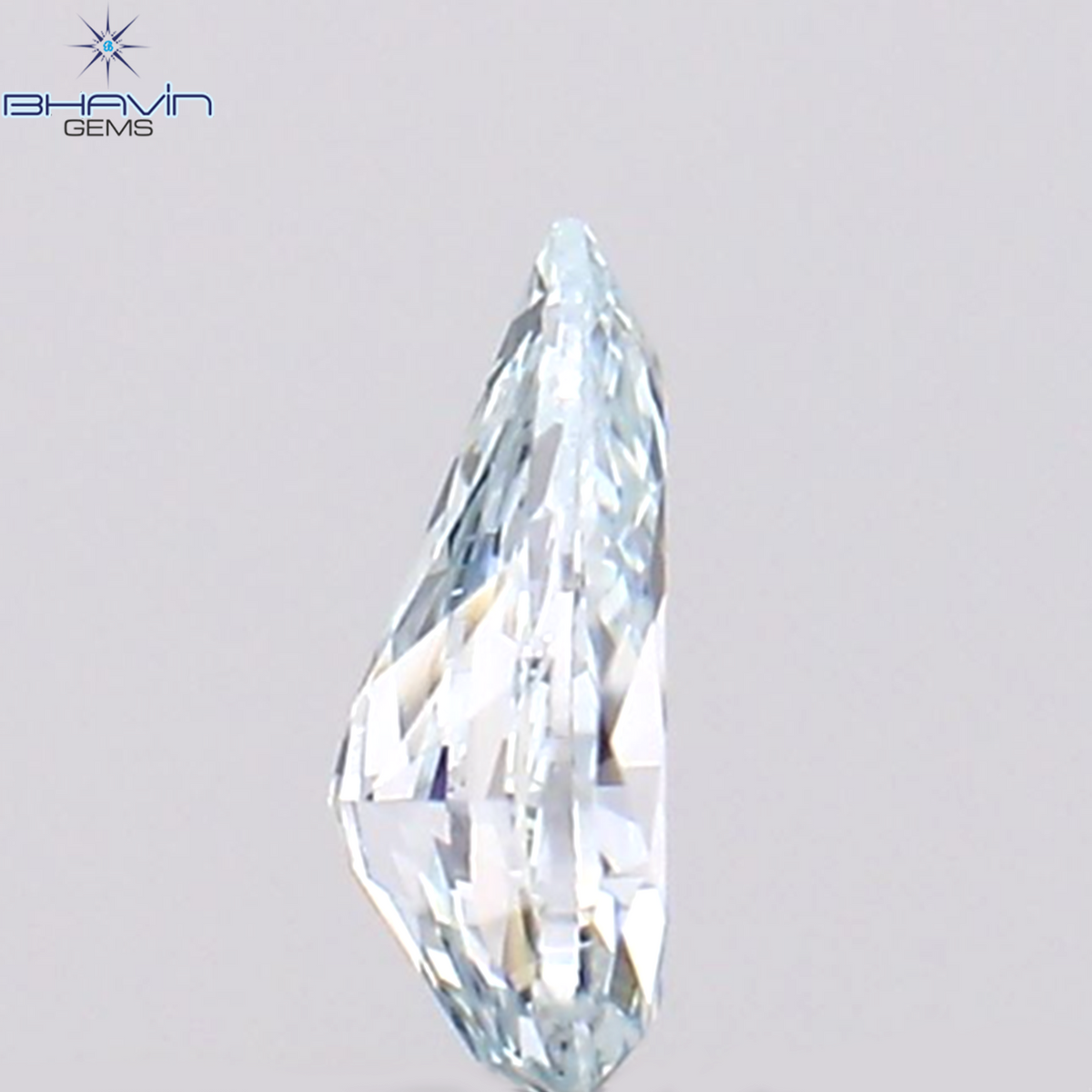 0.10 CT Natural Pear Diamond Enhanced Greenish Blue Color Clarity VS1 (3.98 MM)