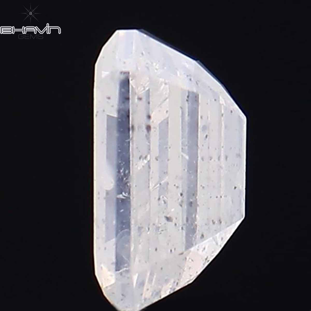 0.21 CT エメラルド シェイプ ナチュラル ダイヤモンド オレンジ色 VS2 クラリティ (3.86 MM)