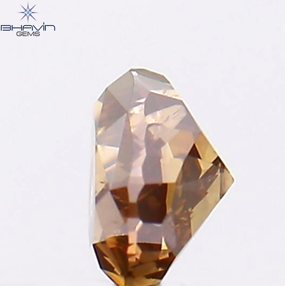 0.31 CT Natural Heart Diamond Enhanced Brown Color Clarity I1 (4.26 MM)
