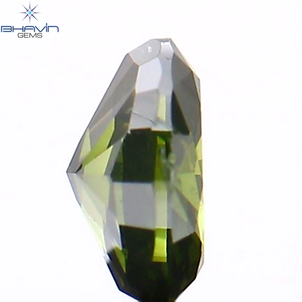 0.15 CT Oval Shape Natural Diamond Green Color SI1 Clarity (3.73 MM)
