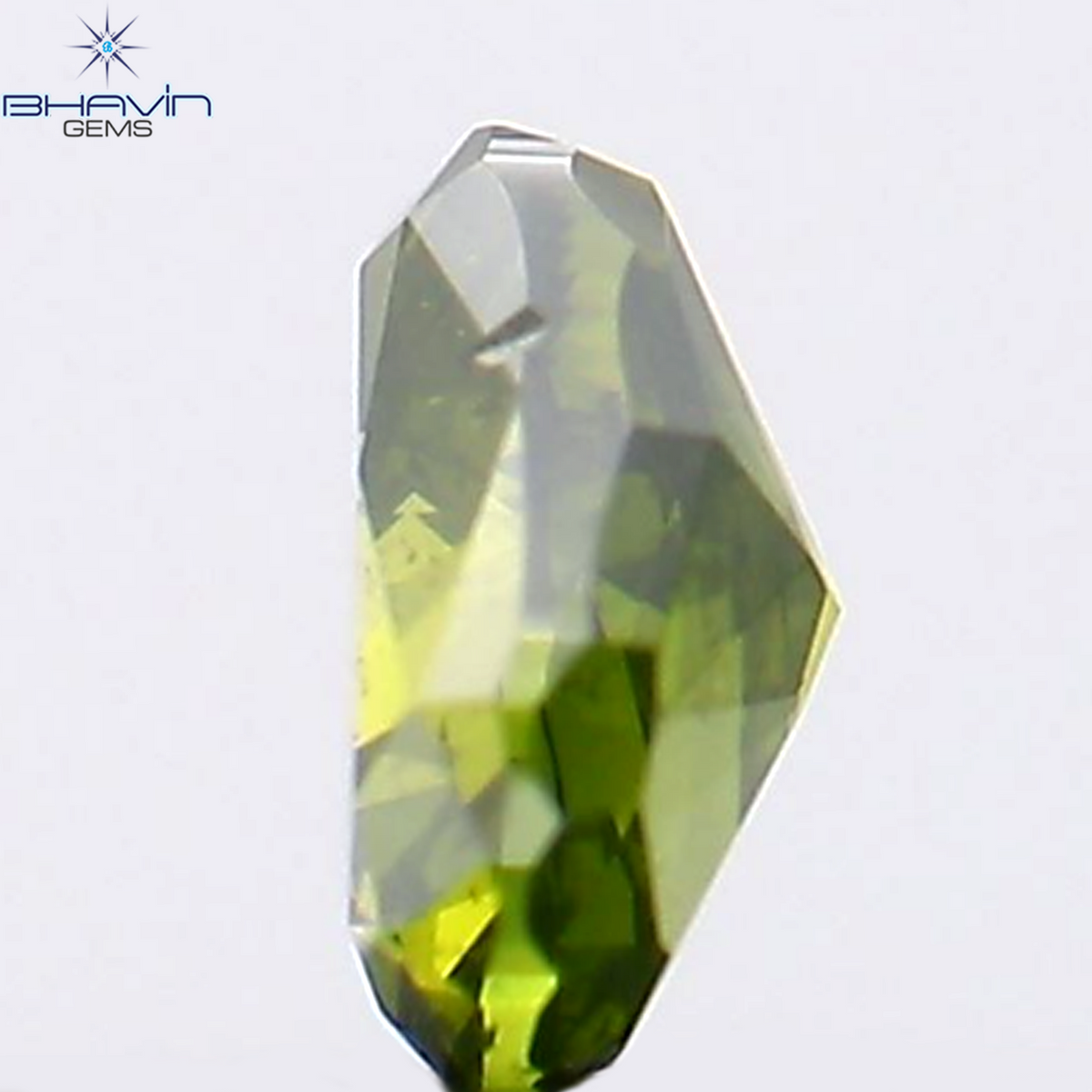 0.24 CT Natural Heart Diamond Enhanced Green Color Clarity SI1 (4.11 MM)