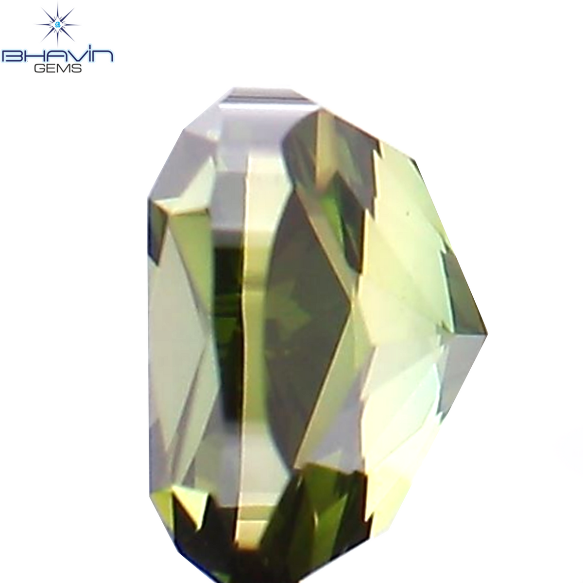0.27 CT Natural Cushion Diamond Enhanced Green Color Clarity VS1 (3.77 MM)