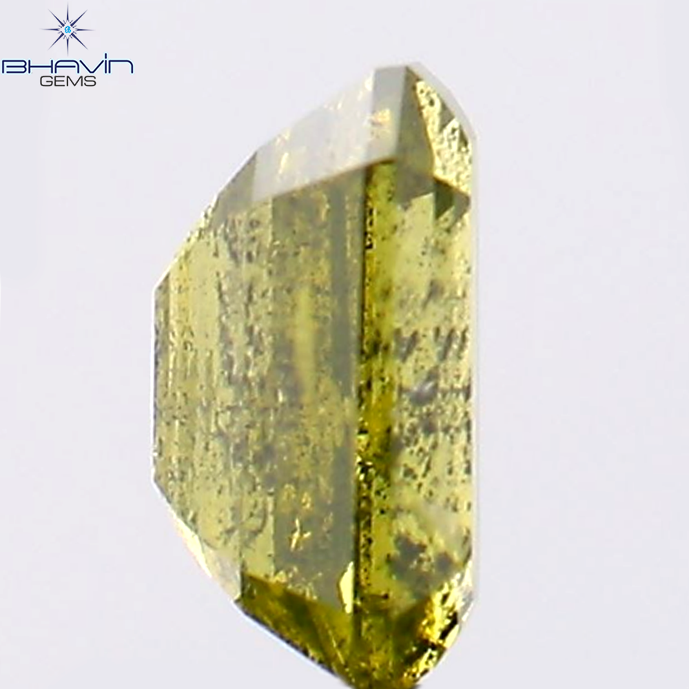 0.69 CT Natural Emerald Diamond Enhanced Green Color Clarity I1 (5.70 MM)