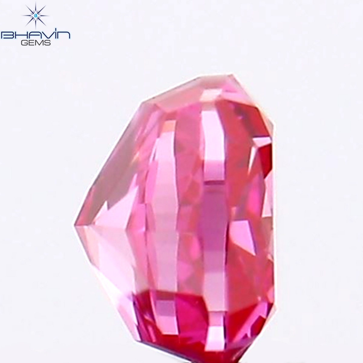0.14 CT Natural Cushion Diamond Enhanced Pink Color Clarity VS1 (2.88 MM)