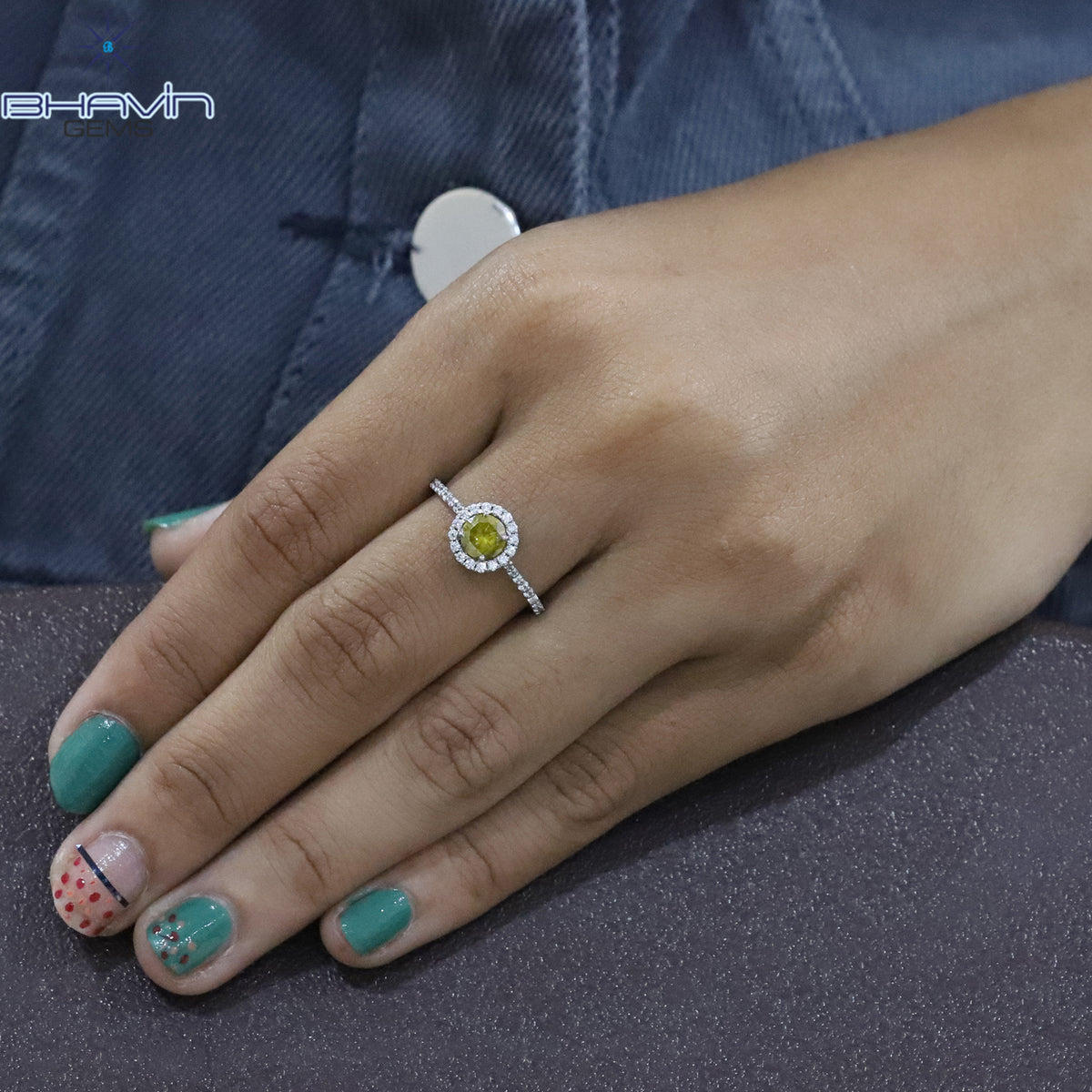 Round Diamond, Yellow Diamond, Natural Diamond Ring, Engagement Ring, Wedding Ring, Diamond Ring