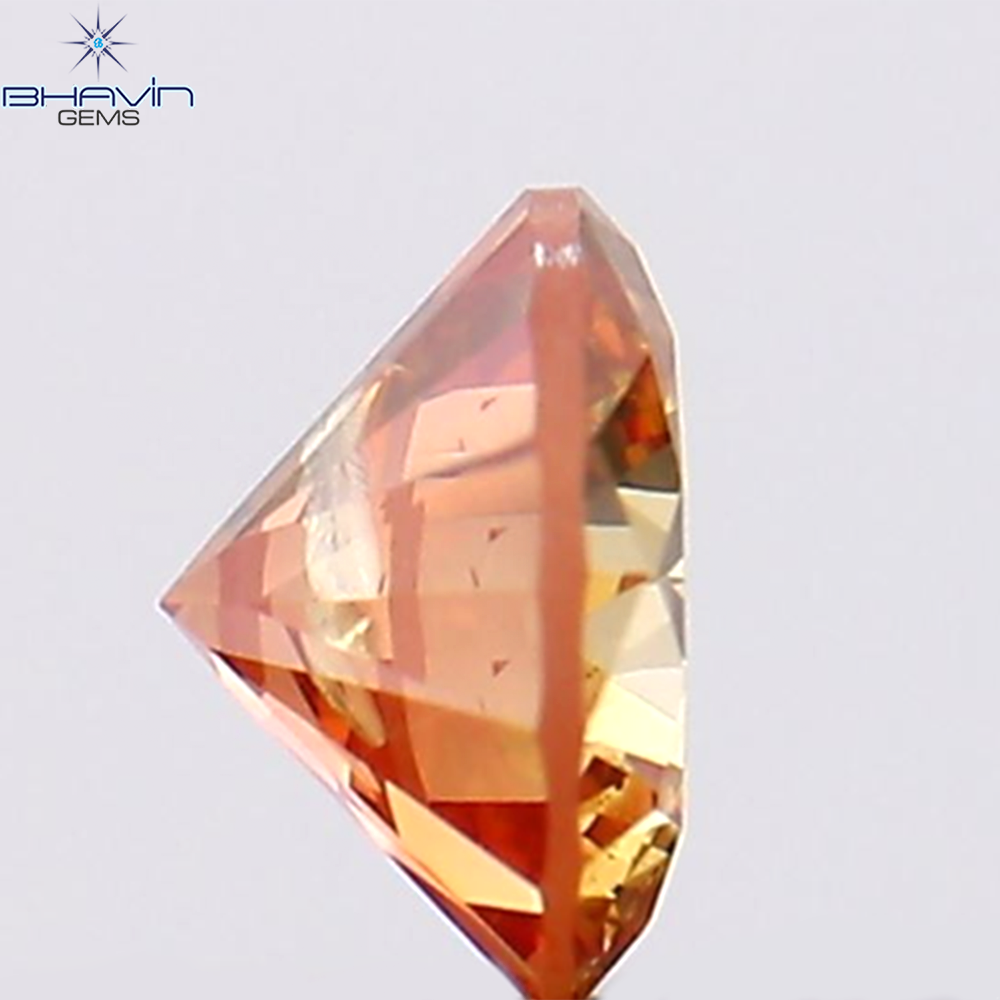 0.17 CT ラウンド シェイプ ナチュラル ダイヤモンド ピンク色 SI1 クラリティ (3.46 MM)