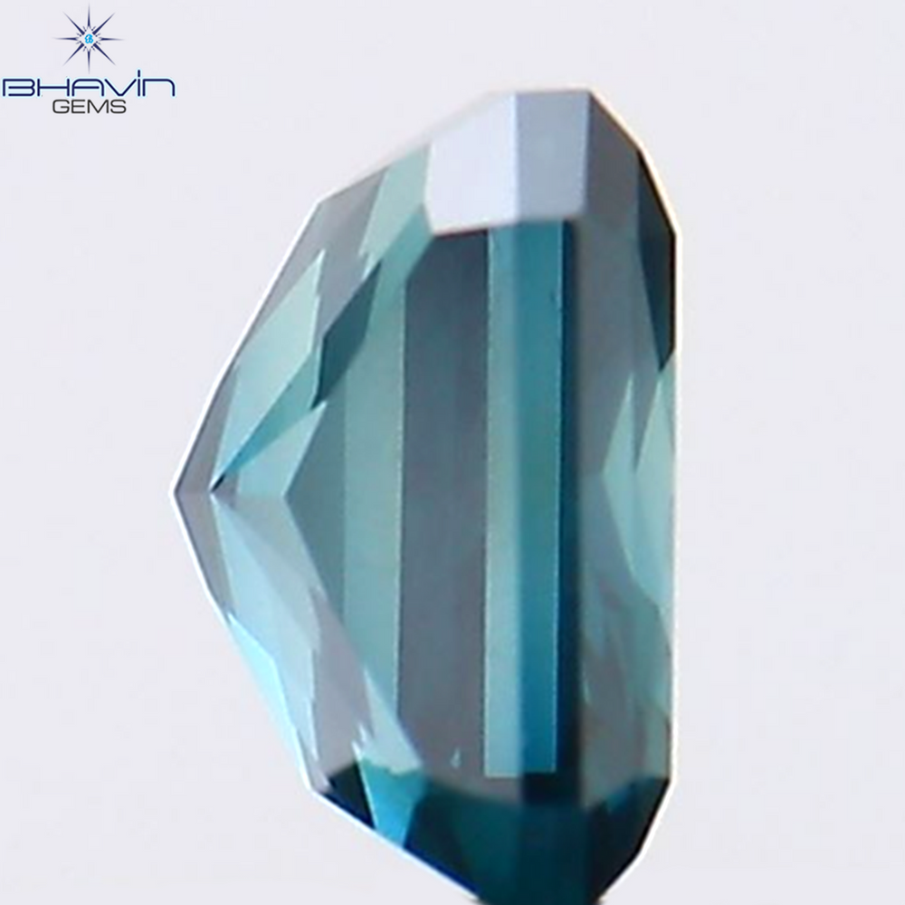 0.30 CT Radiant Shape Natural Diamond Blue Color VS2 Clarity (4.04 MM)