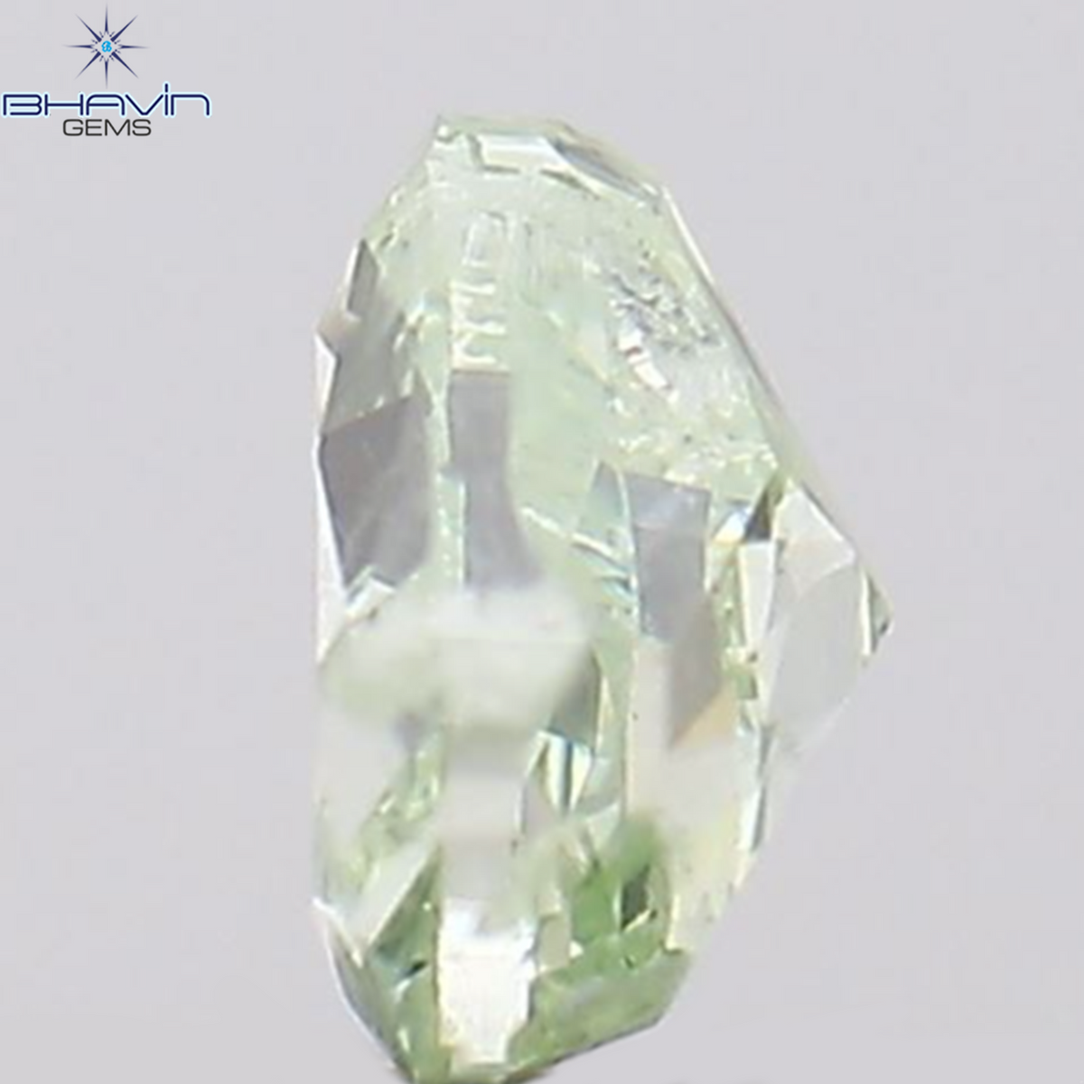 0.14 CT Natural Heart Diamond Enhanced Greenish Yellow Color Clarity SI2 (3.27 MM)