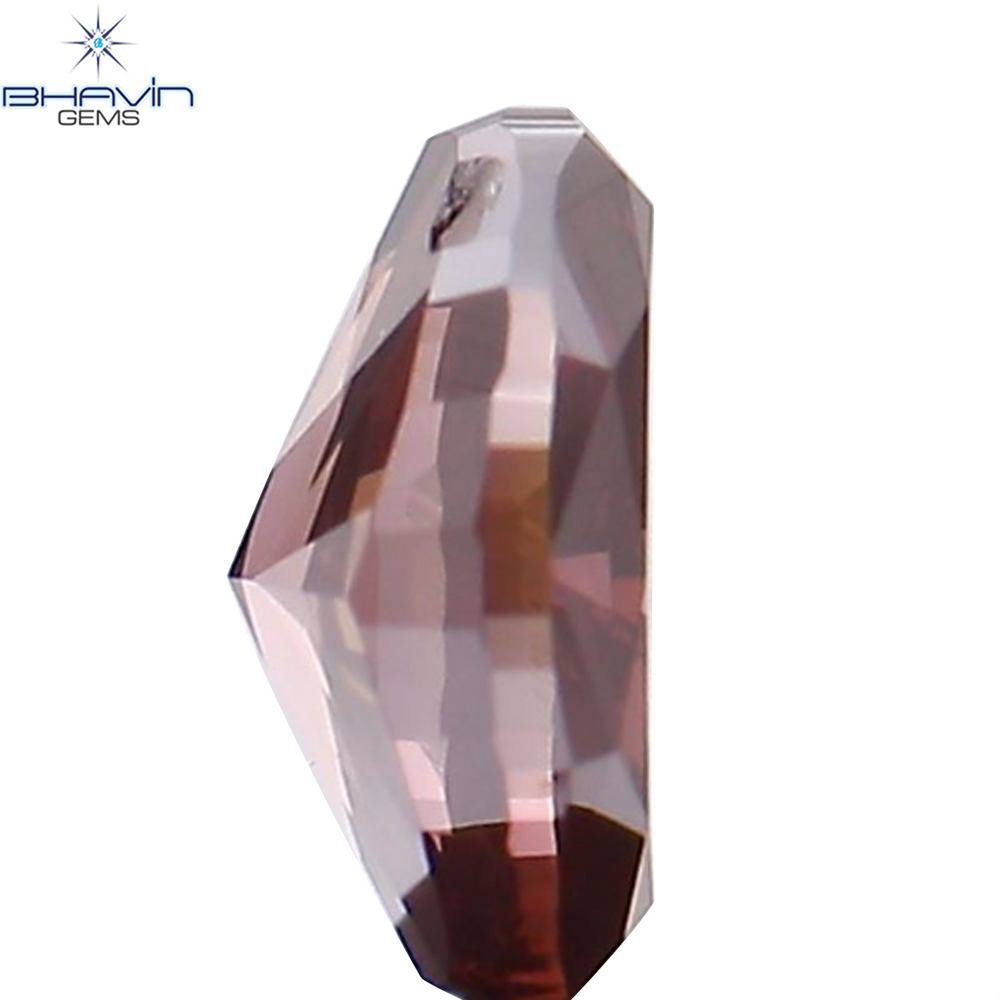 0.41 CT オーバルシェイプ ナチュラル ダイヤモンド 強化ピンク色 VS2 クラリティ (5.28 MM)