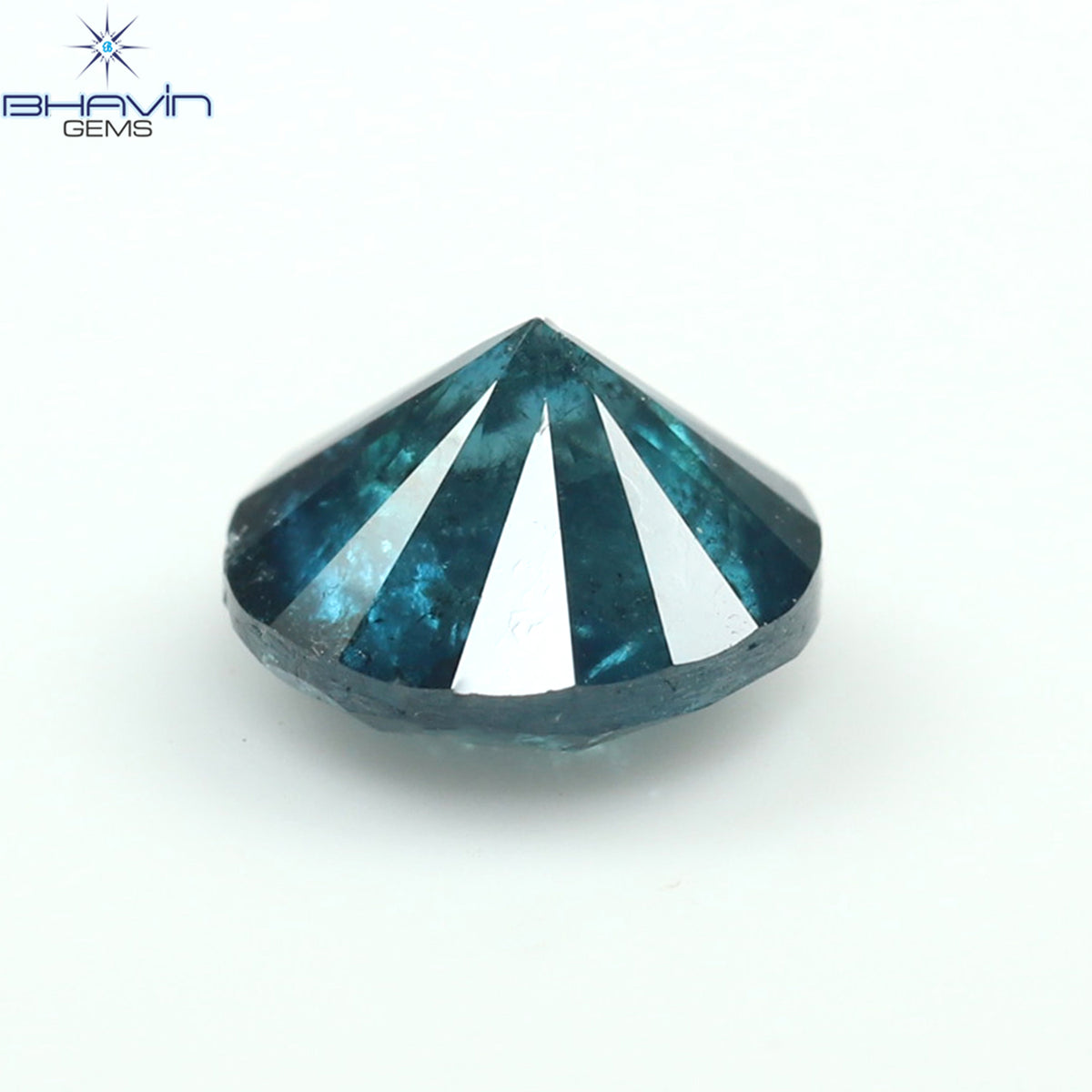 0.71 CT Natural Round Diamond Enhanced Blue Color Clarity I3 (5.32 MM)