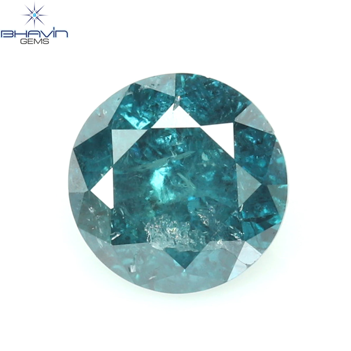 0.26 CT Natural Round Diamond Enhanced Blue Color Clarity I3 (4.00 MM)