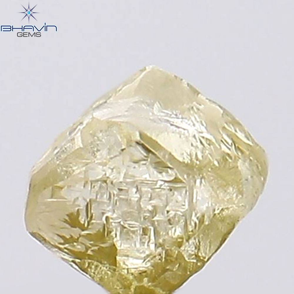 0.38 CT Rough Shape Natural Loose Diamond Yellow Color VS2 Clarity (3.40 MM)
