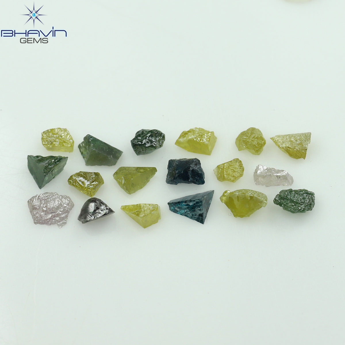 3.87 CT/57 Pcs Natural Rough Diamond Enhanced Mix Fancy Color Clarity I3 (3.28 MM)